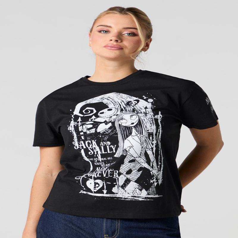 T-shirt coupe garonne  imprim Jack & Sally