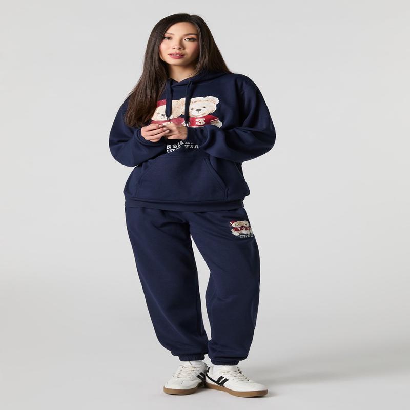 Unbearably Cute Graphic Fleece Jogger