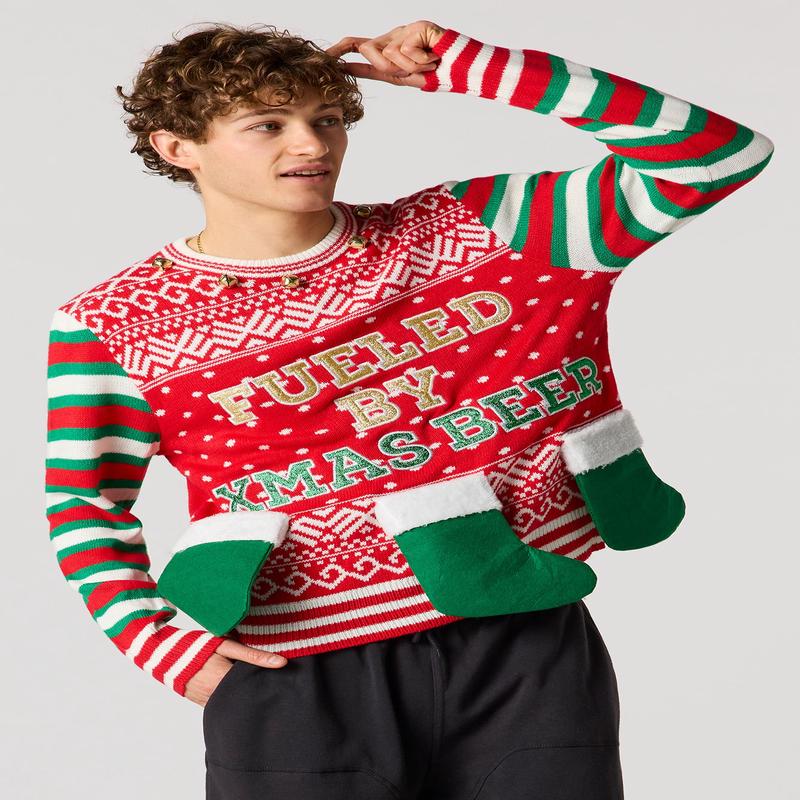 3D Stocking Christmas Sweater