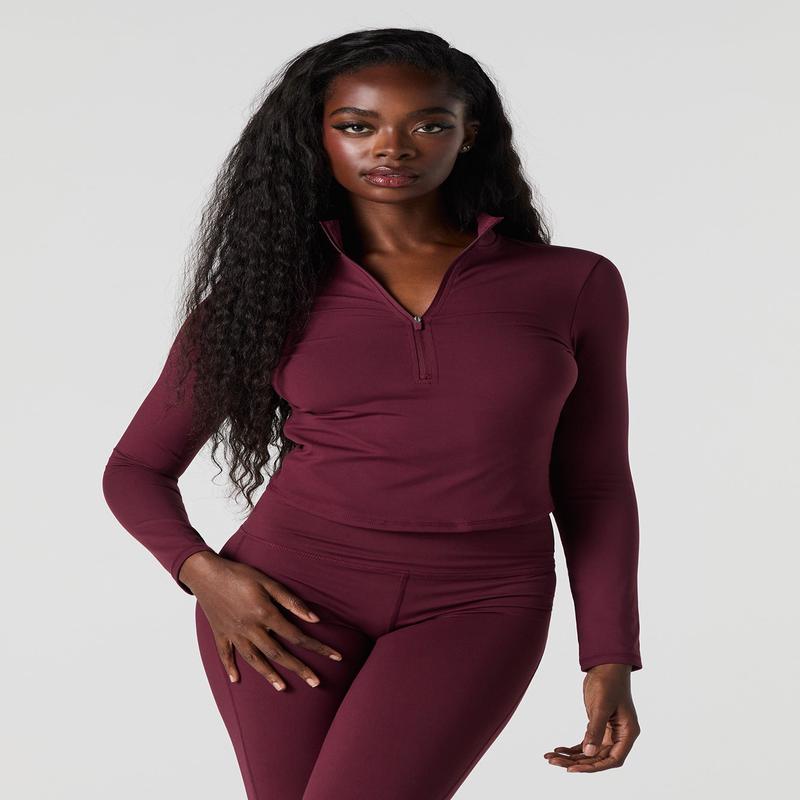 Active Quarter Zip Long Sleeve Top