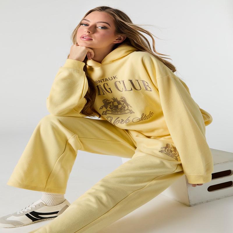 Destination Graphic Wide Leg Fleece Sweatpant