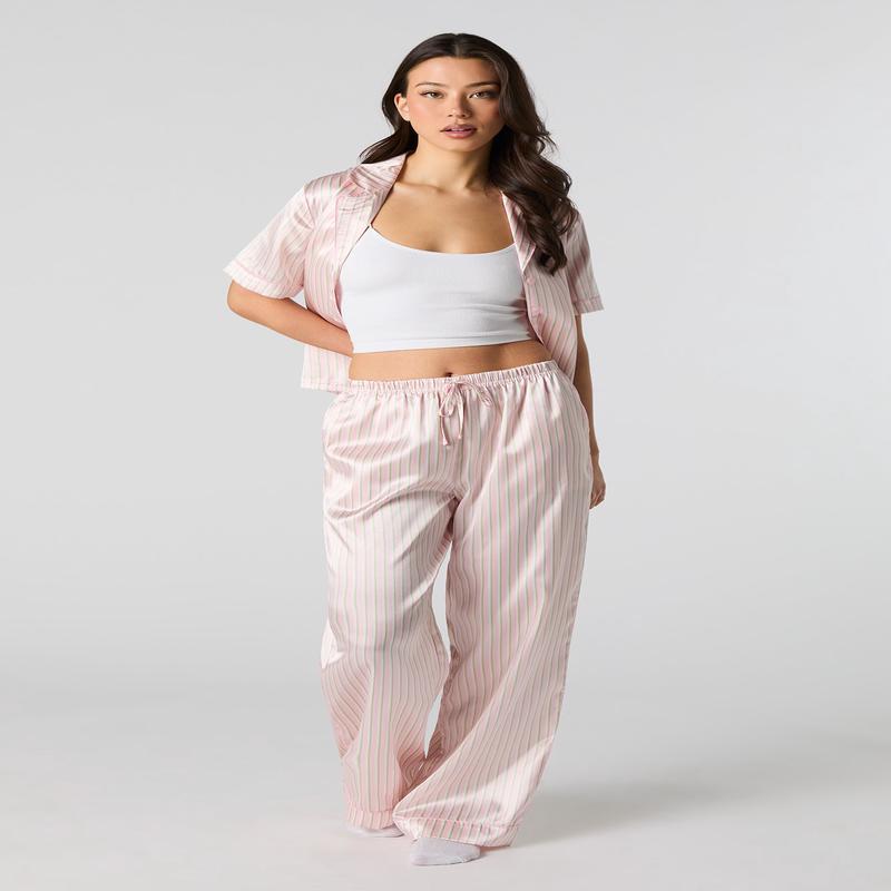 Pantalon de pyjama en satin imprim