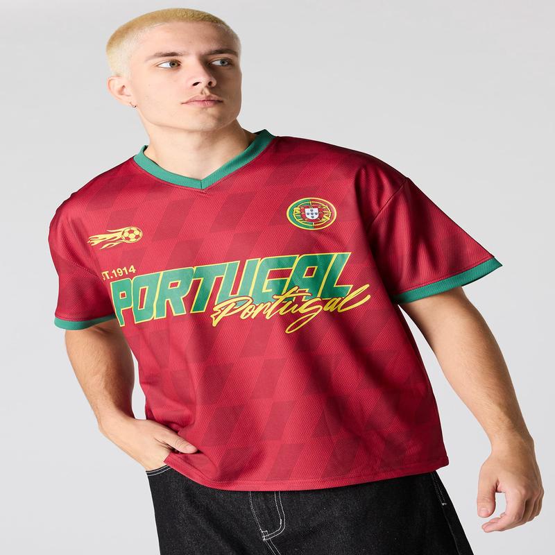 Portugal Graphic Mesh Soccer Jersey