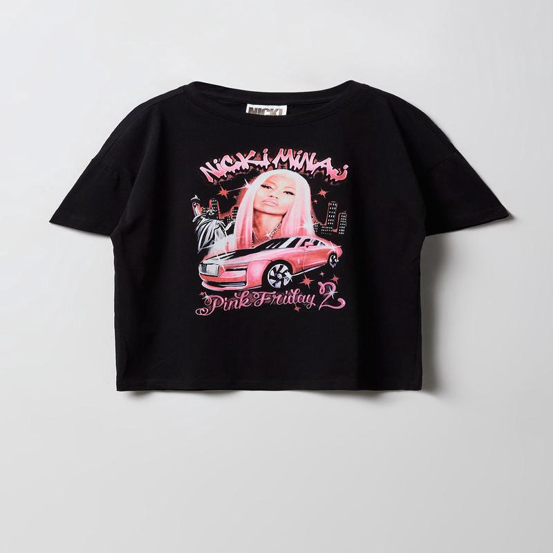 T-shirt surdimensionn  imprim Nicki Minaj pour fille