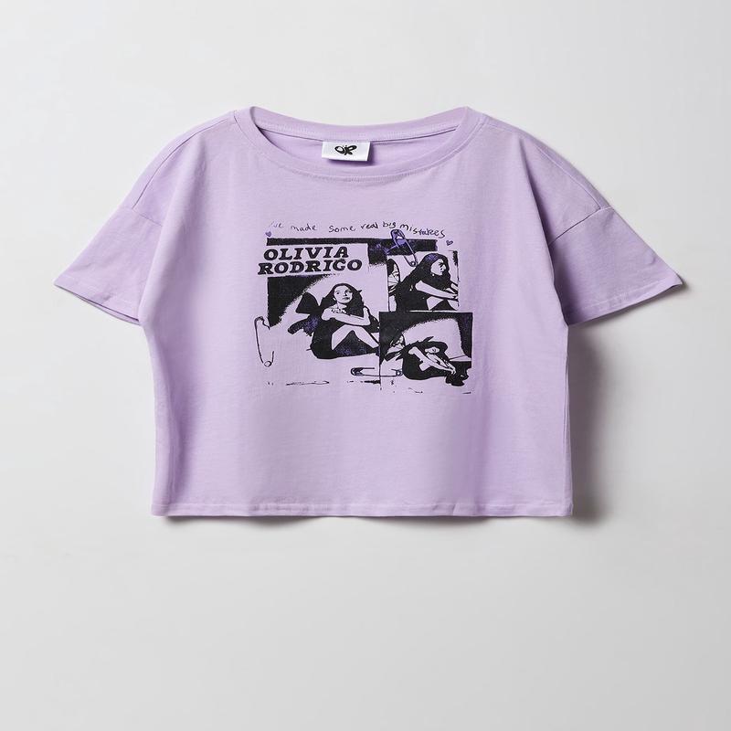 T-shirt surdimensionn  imprim Olivia Rodrigo pour fille