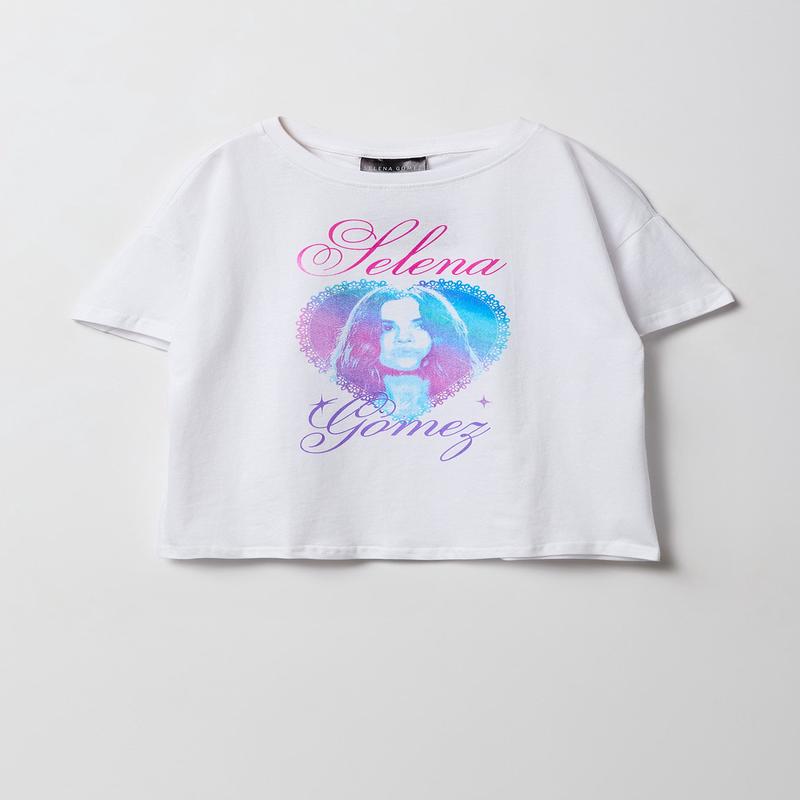 T-shirt surdimensionn  imprim Selena Gomez pour fille