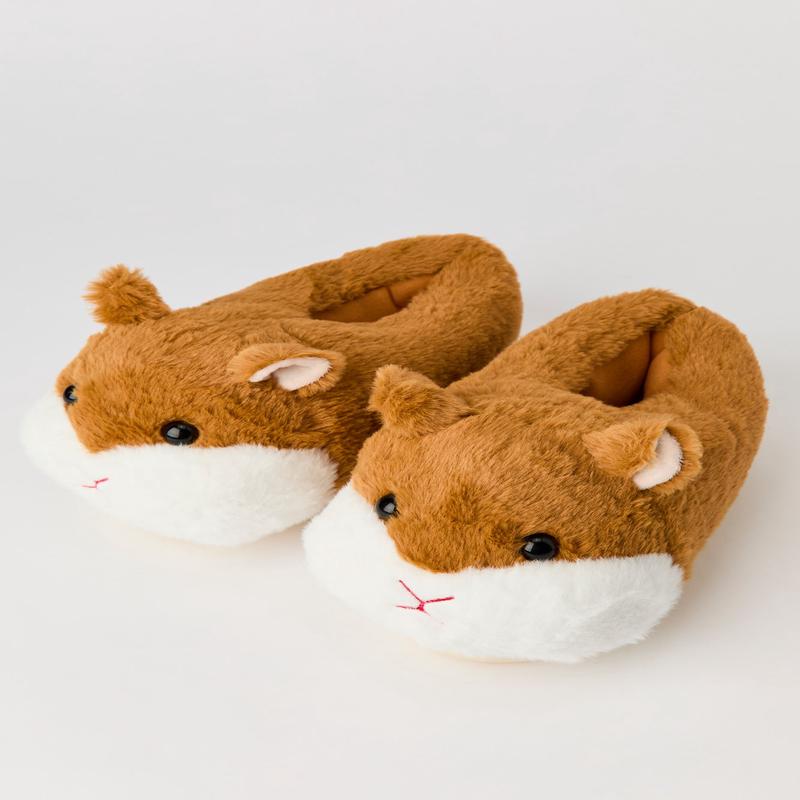 3D Hamster Faux Fur Slippers