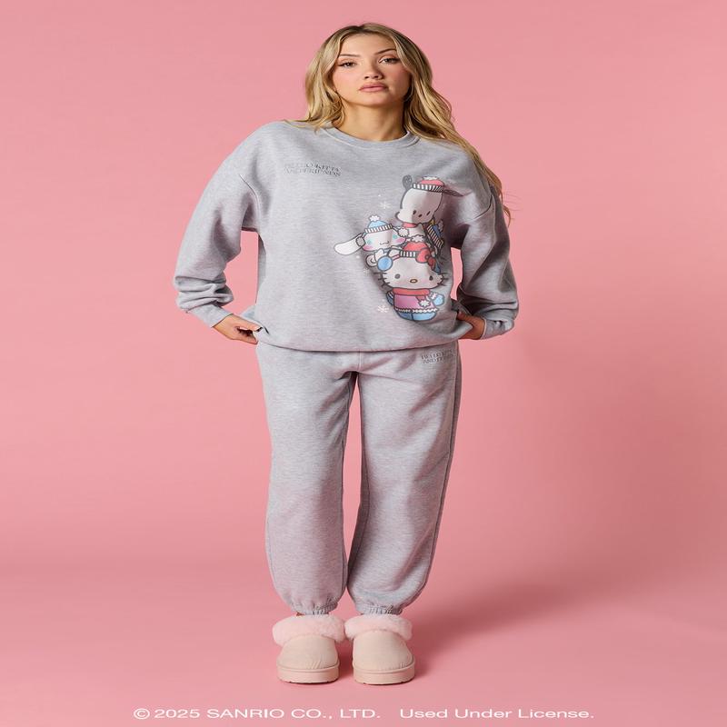 Hello Kitty and Friends Embroidered Fleece Jogger