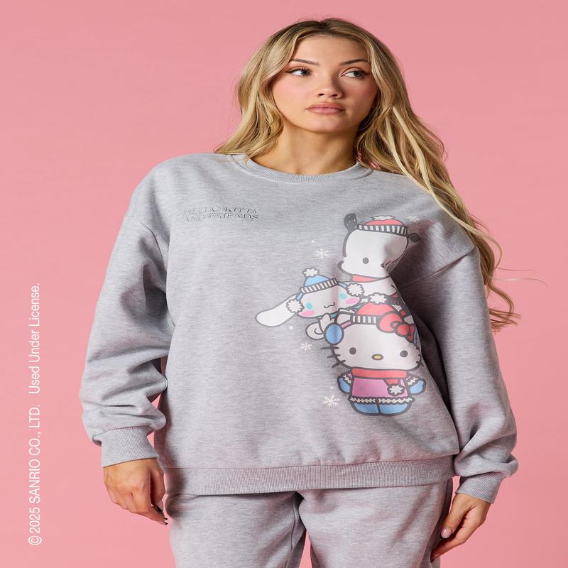 Hello Kitty and Friends Embroidered Fleece Sweatshirt