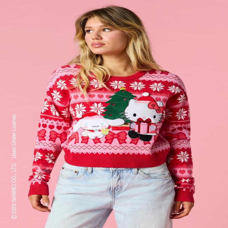 Hello Kitty & Cinnamoroll Christmas Sweater