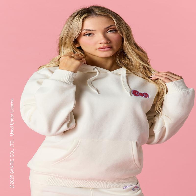 Hello Kitty Winter Puff Print Fleece Hoodie