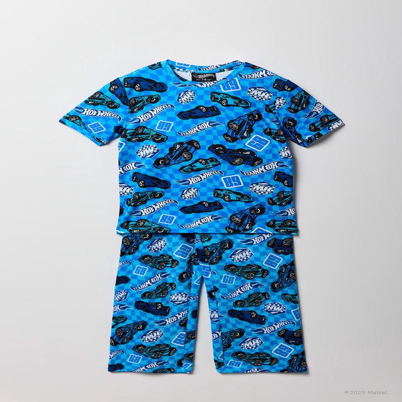 Hot Wheels Kids Printed T-Shirt & Plush Pant Set
