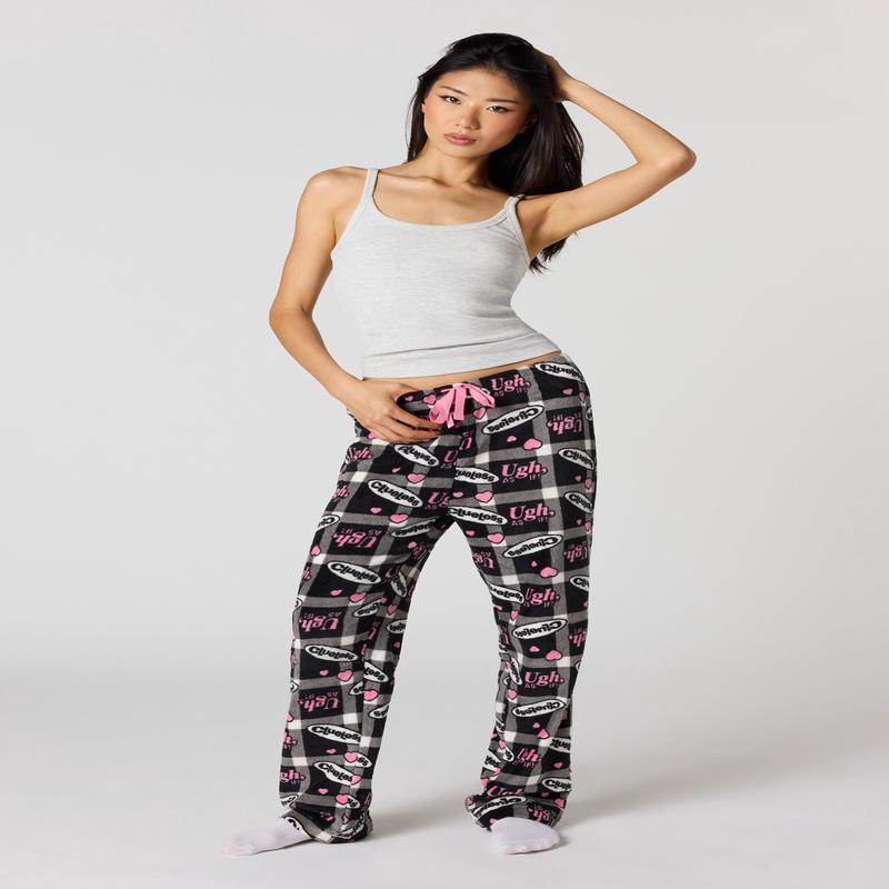 Iconic Print Plush Pajama Pant