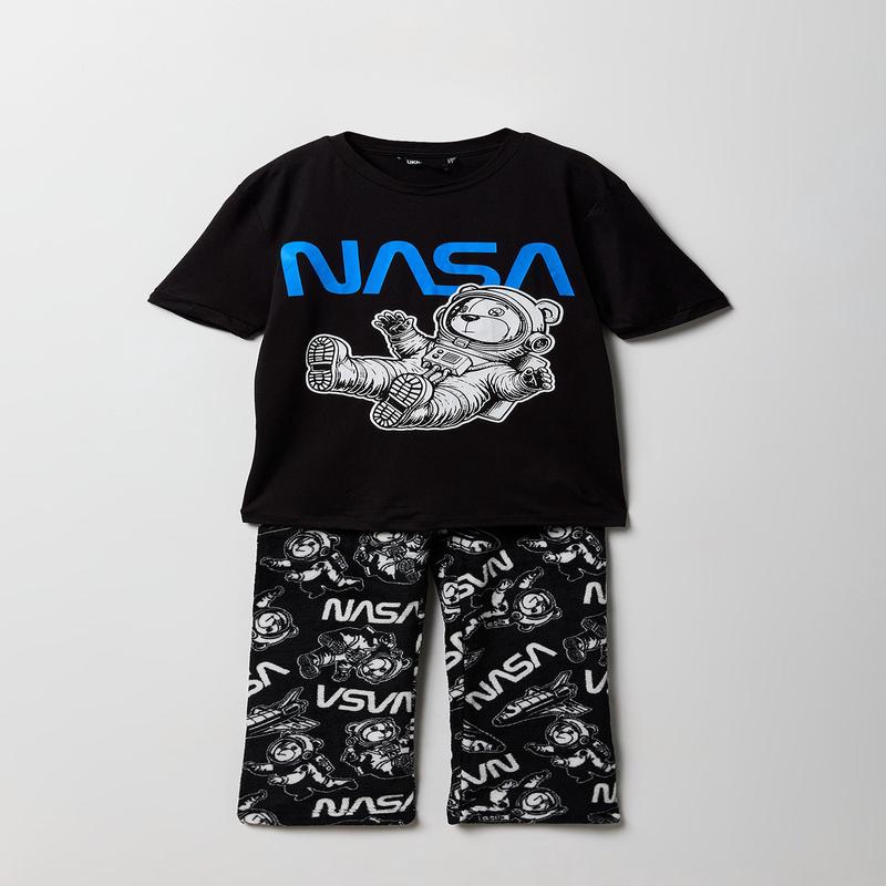 Kids NASA T-Shirt & Plush Pant Pajama Set