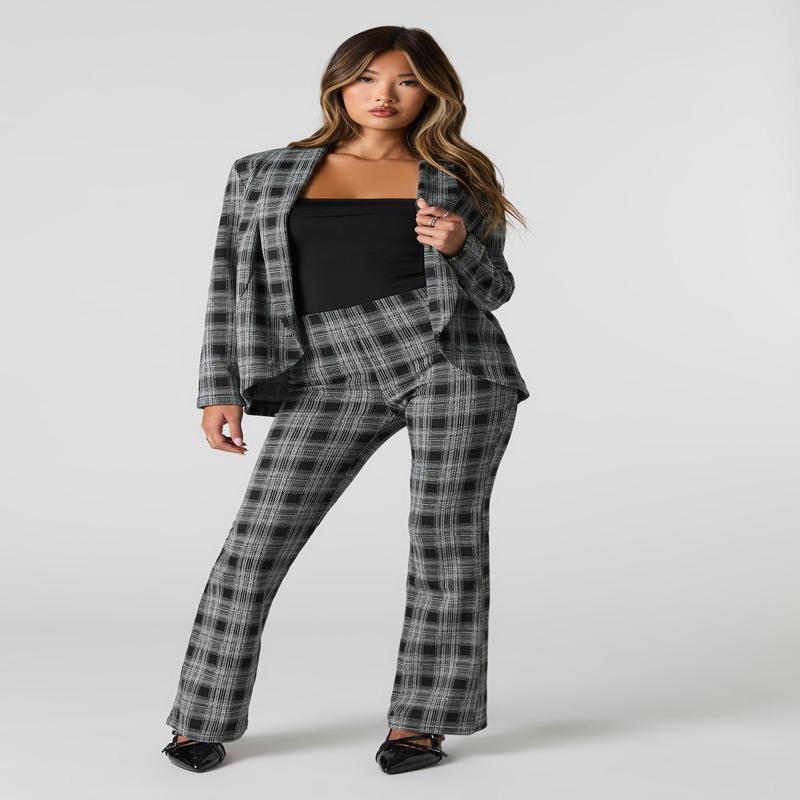 Pantalon habill vas en tricot  carreaux