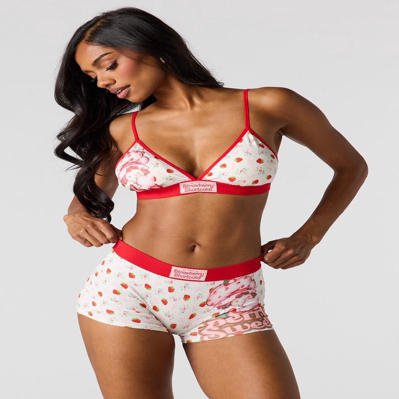 Strawberry Shortcake Triangle Bra & Boy Short 2 Piece Set