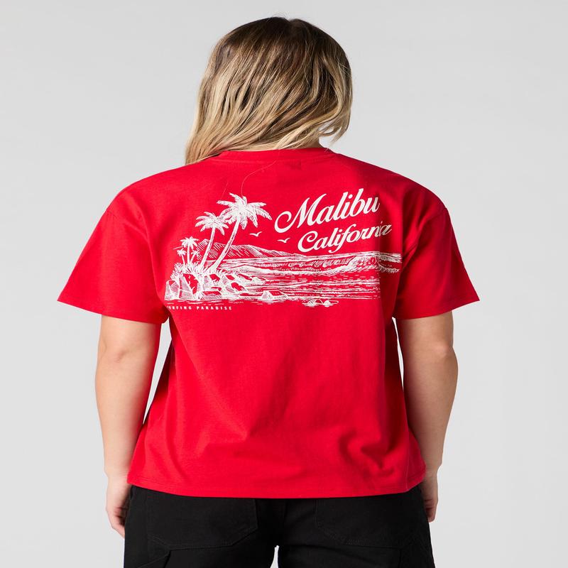 Surfing Paradise Graphic Boyfriend T-Shirt