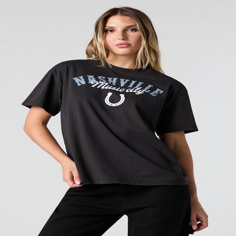 T-shirt de coupe garonne  imprim Nashville