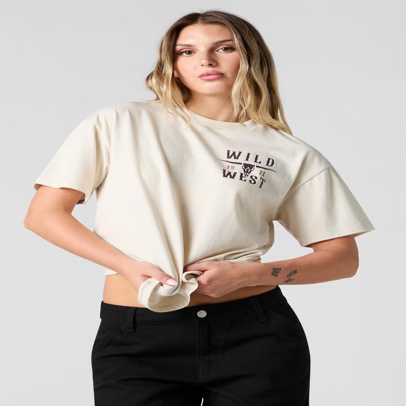 T-shirt de coupe garonne  imprim Wild West