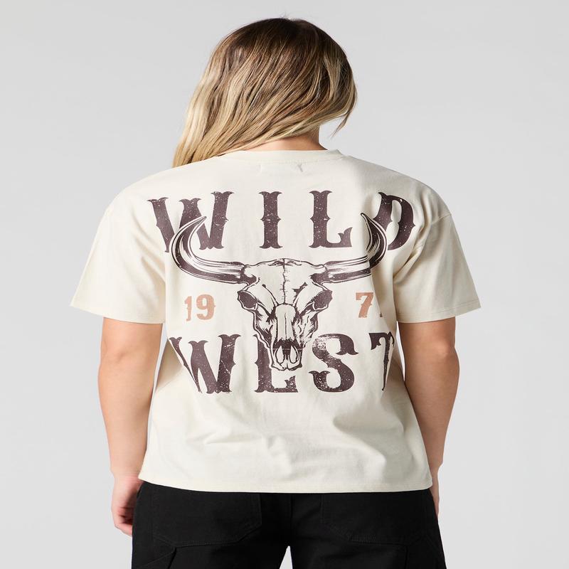 Wild West Graphic Boyfriend T-Shirt