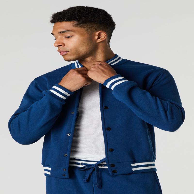 Blouson de style universitaire en molleton