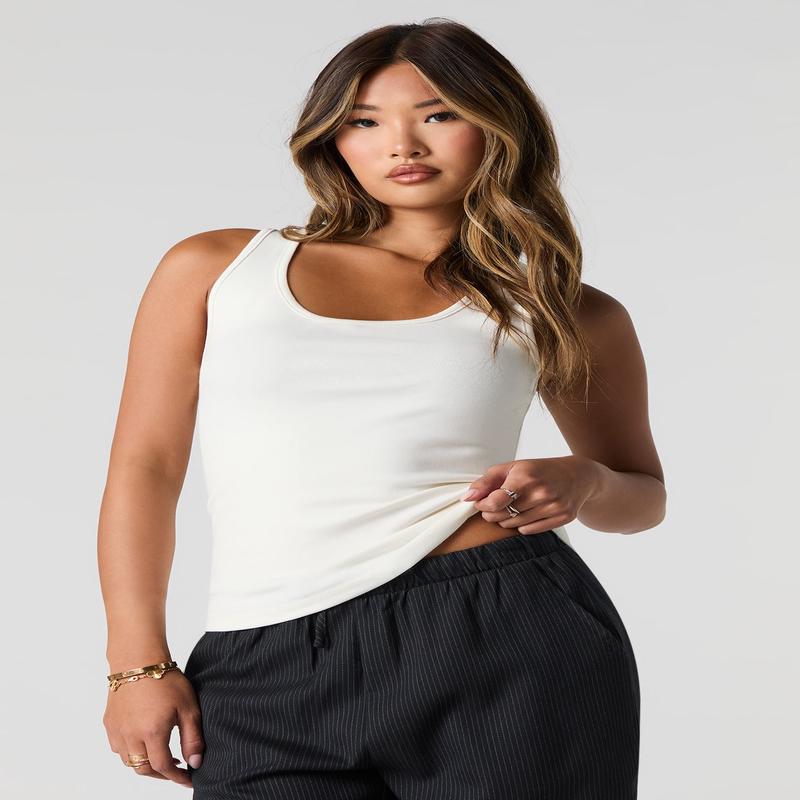 Camisole uni  col rond