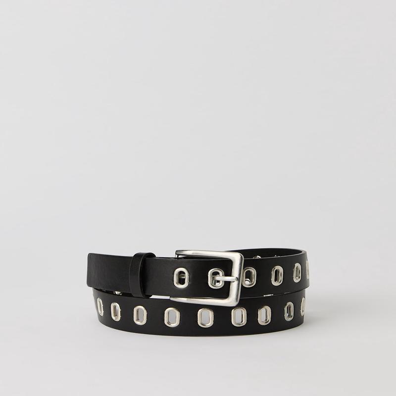 Ceinture  oeillets argents