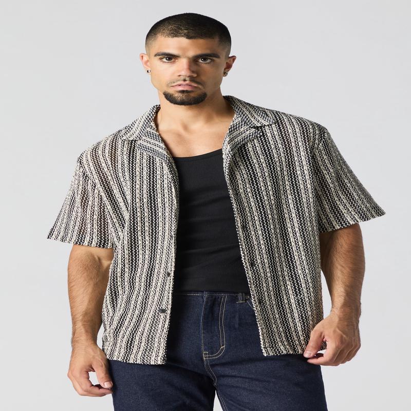 Haut textur boutonn noir et blanc