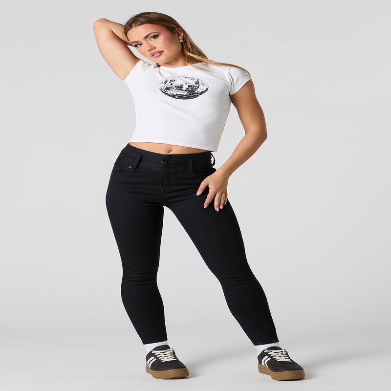 Push Up Skinny Black Jean