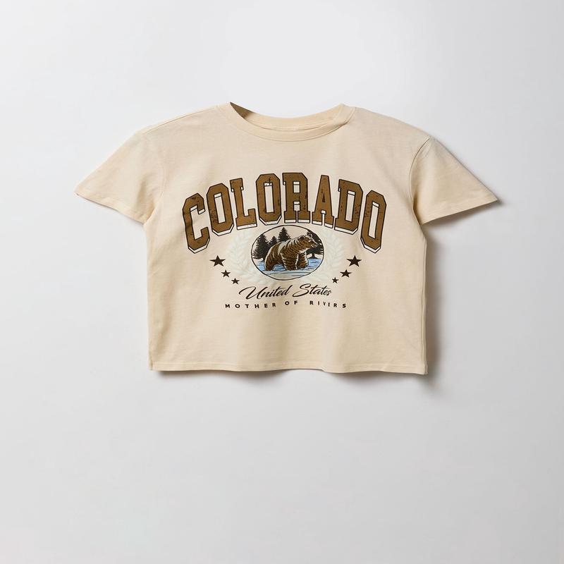 T-shirt carr  imprim Colorado