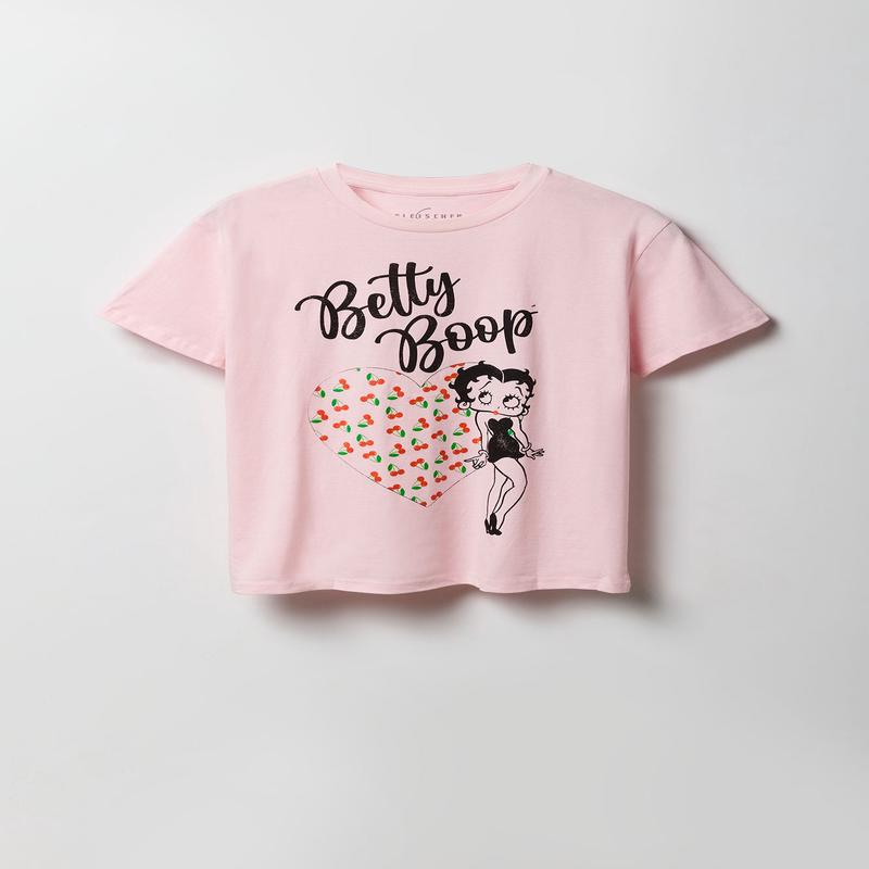T-shirt de coupe garonne  imprim Betty Boop