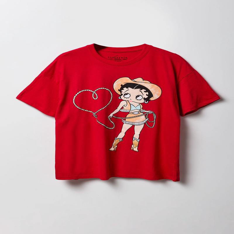 T-shirt de coupe garonne  imprim Betty Boop Cowgirl