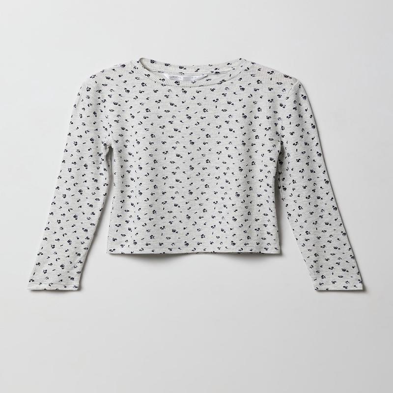 Girls Ribbed Long Sleeve Top