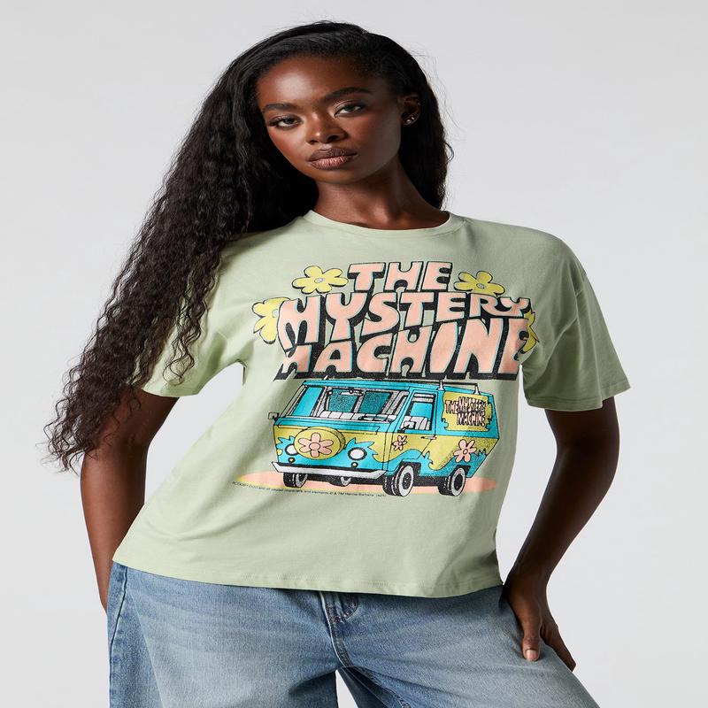 Scooby Doo Mystery Machine Graphic Boyfriend T-Shirt