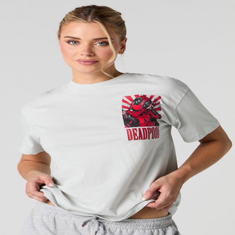 T-shirt coupe garonne  imprim Deadpool