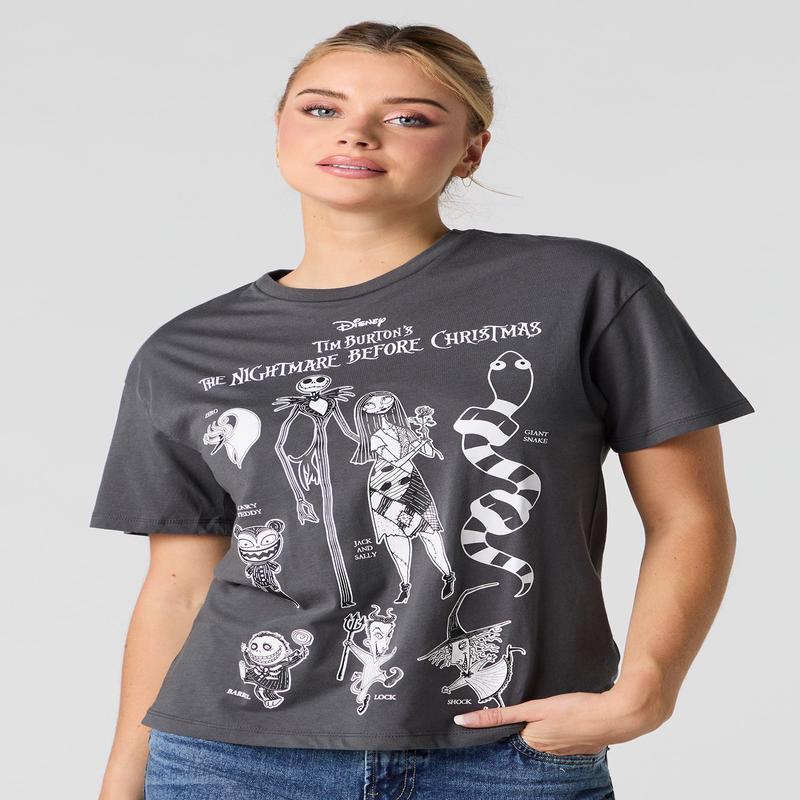 The Nightmare Before Christmas Graphic Boyfriend T-Shirt