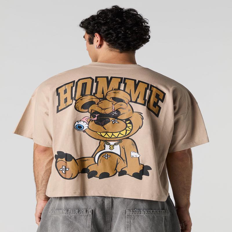 Broken Bear Graphic Boxy T-Shirt