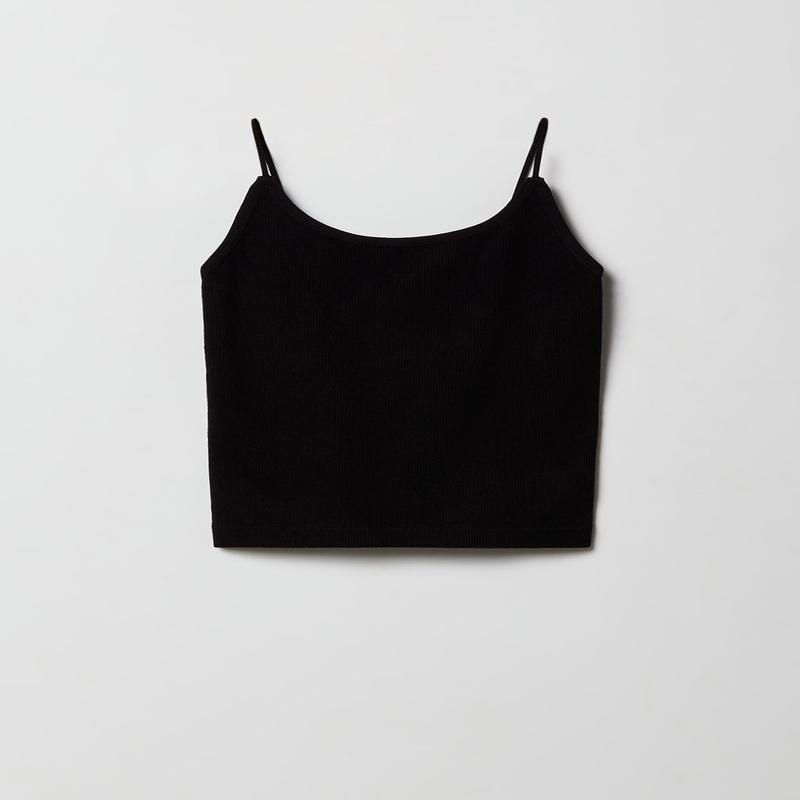 Camisole ctele sans couture avec bretelles ultraminces pour fille