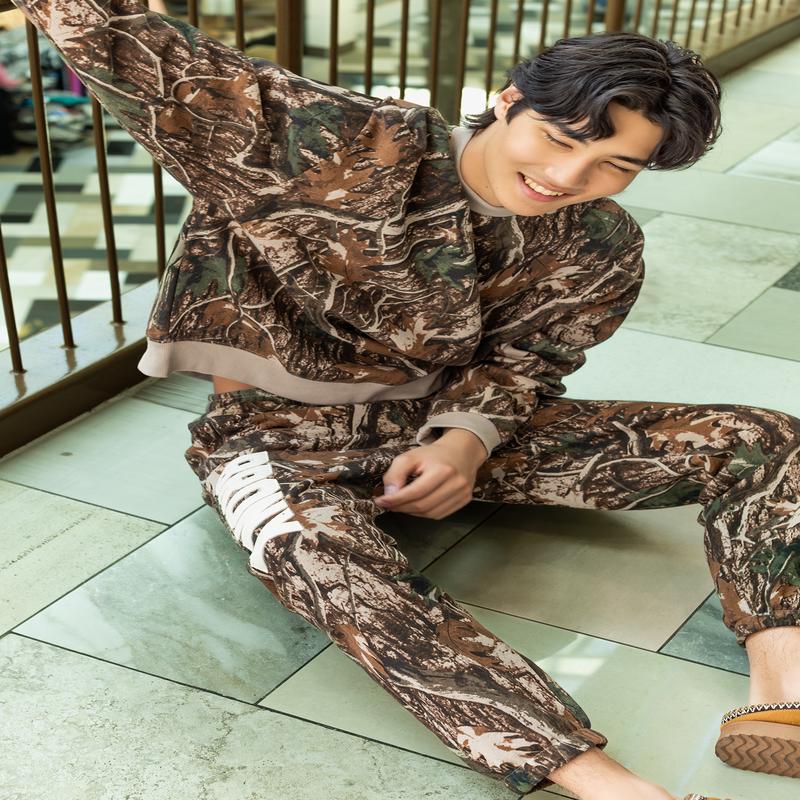 Camo Boxy Fleece Sweatshirt