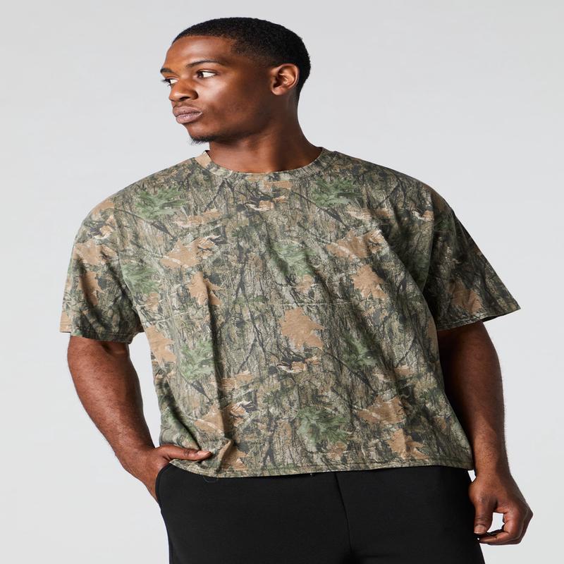 Camo Print Boxy T-Shirt
