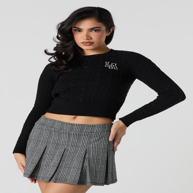 Minijupe-short  plis et carreaux