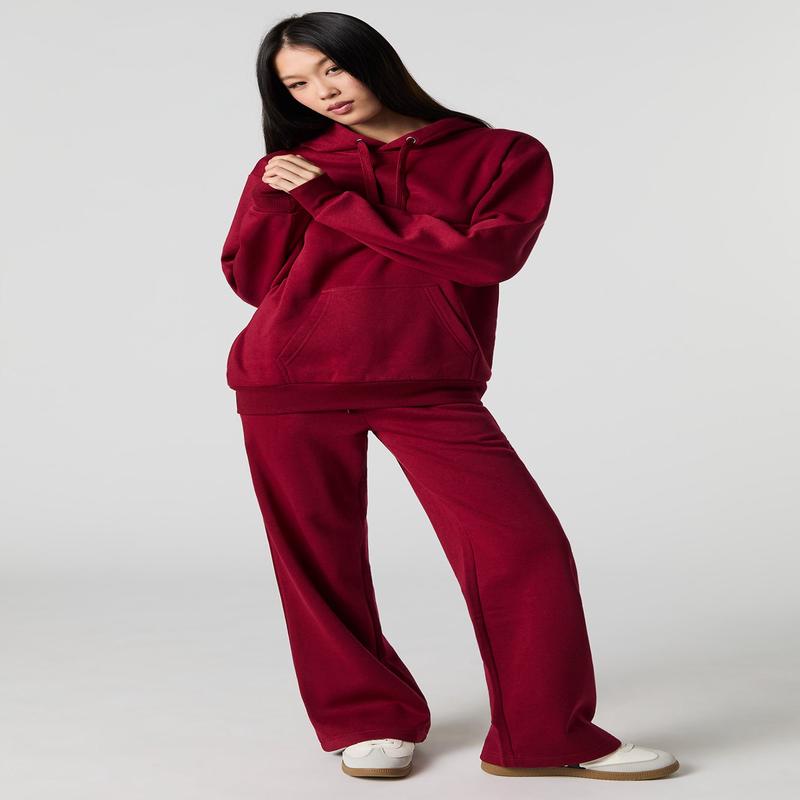 Pantalon en molleton  jambe droite