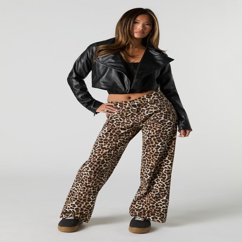 Pantalon  jambe large imprim