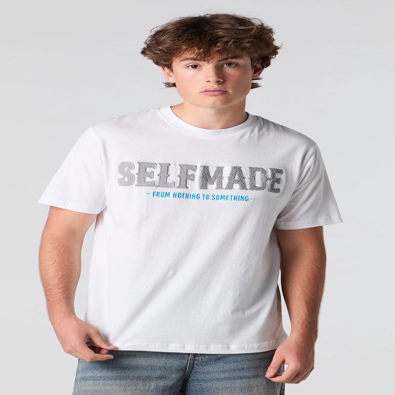 T-shirt  broderie en chenille Self Made