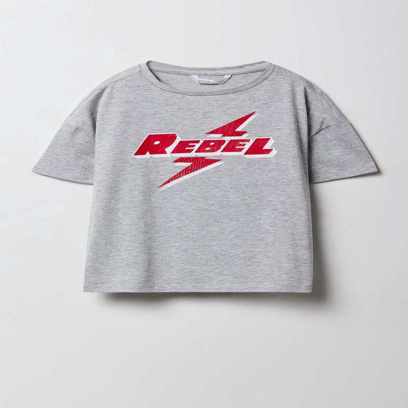 T-shirt surdimensionn  motif en pierres du Rhin pour filles