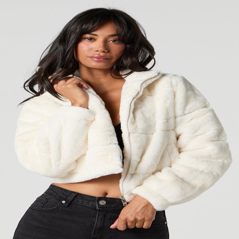 Blouson en similifourrure