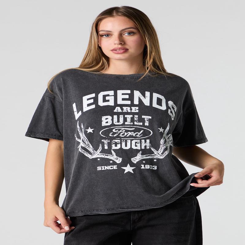 Ford Legends Graphic Washed Boyfriend T-Shirt