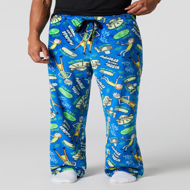Icon Print Plush Pajama Pant