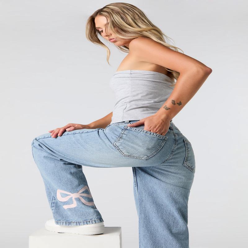 Jean de planchiste  taille basse et imprim de boucle