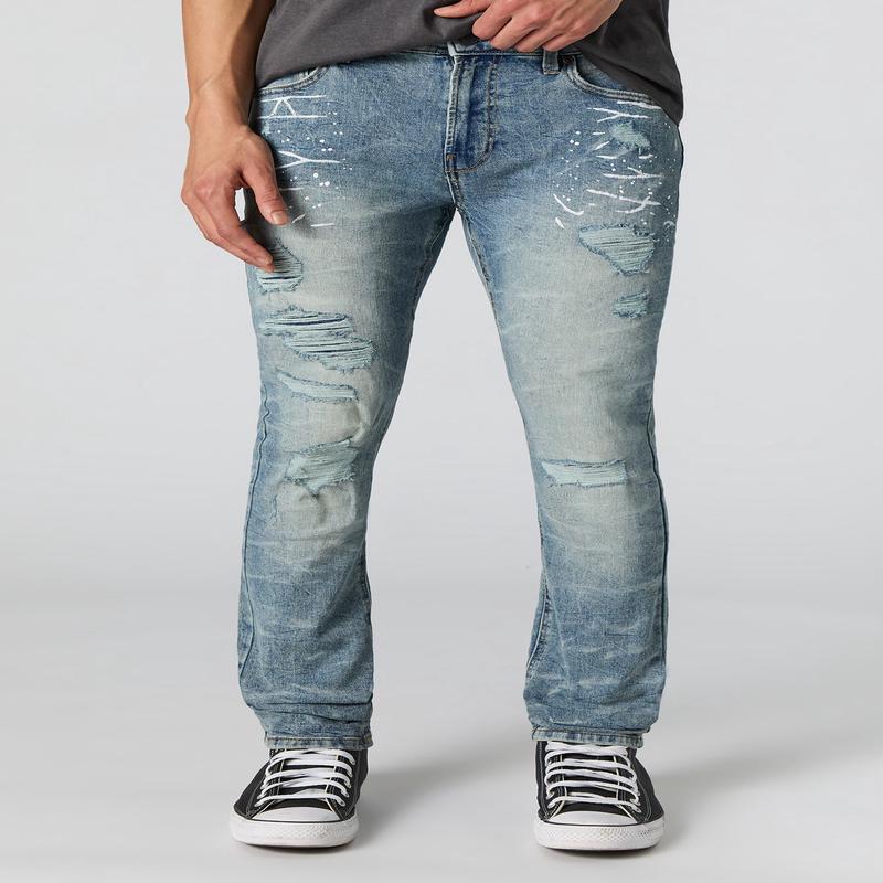 Medium Stretch Distressed Skinny Jean